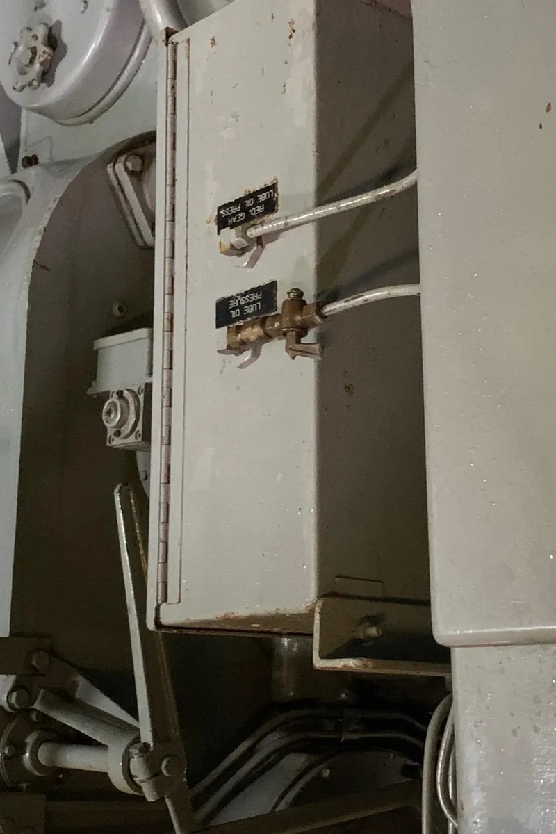 Slide: The Image of Control panel inside 1955 Tugboat L-T 100 Steel Army Tug. - 32