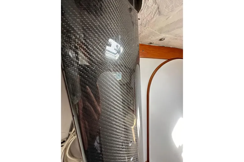 Slide: The Image of Carbon fiber detail on 1996 J Boats J/120 sailboat interior. - 65