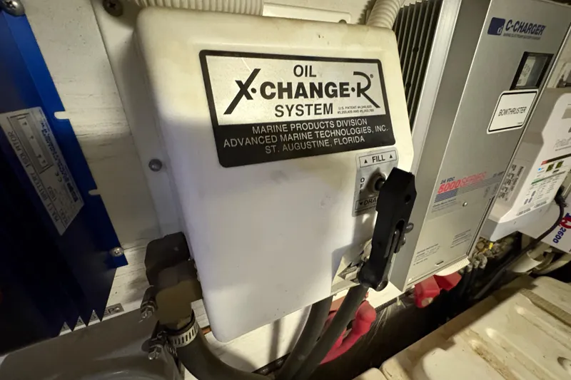 Slide: The Image of Oil X-Change-R system in 2002 Carver 506 Motor Yacht engine room. - 61