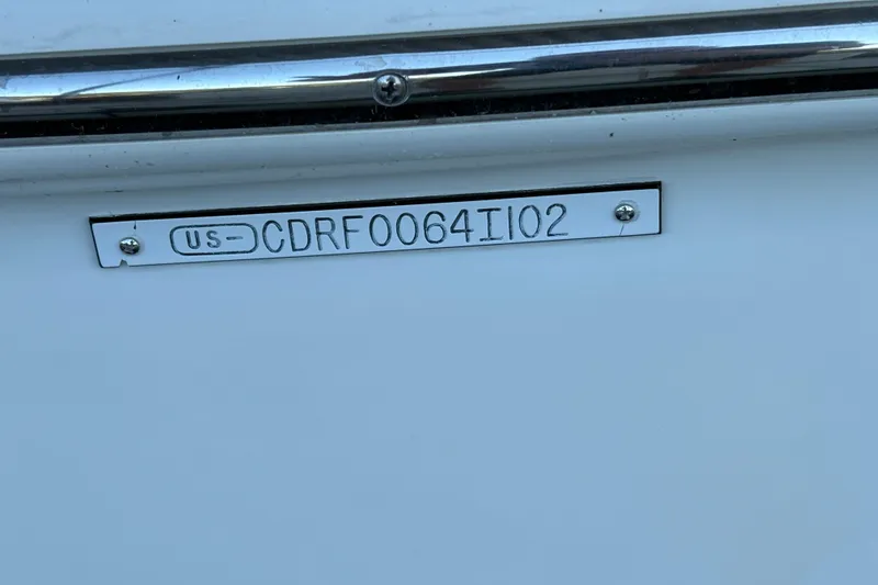 Slide: The Image of Hull identification number on 2002 Carver 506 Motor Yacht. - 83