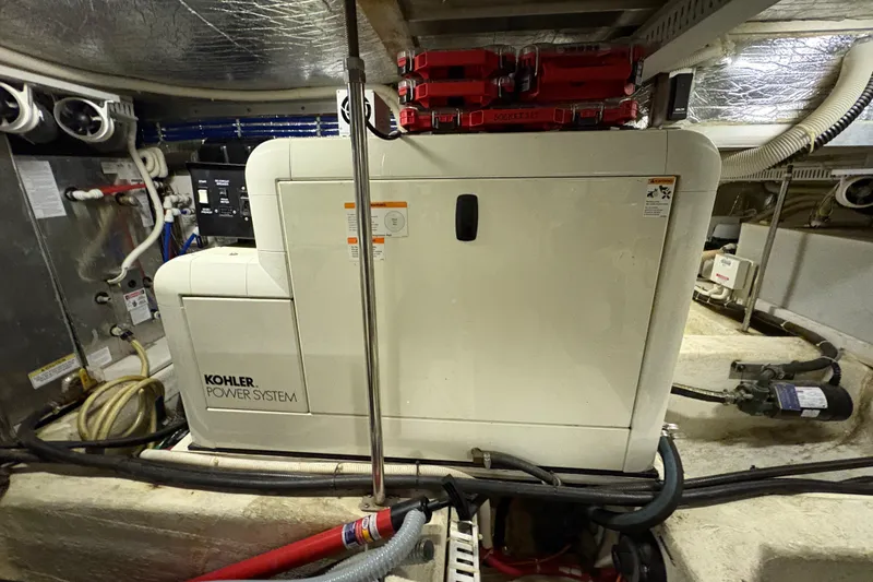 Slide: The Image of Engine room of 2002 Carver 506 Motor Yacht with Kohler power system. - 73