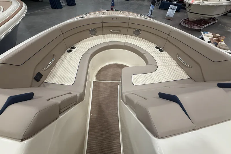 Slide: The Image of Luxurious interior of 2026 Chris-Craft Launch 35 GT boat with elegant seating. - 18
