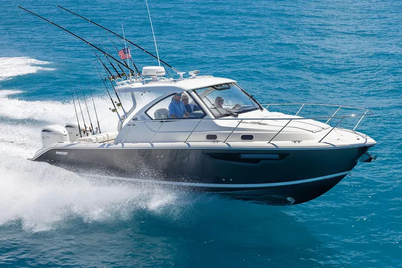 The Image of Manufacturer Provided Image: 2025 Pursuit OS 325 Offshore boat cruising on the ocean. - 0