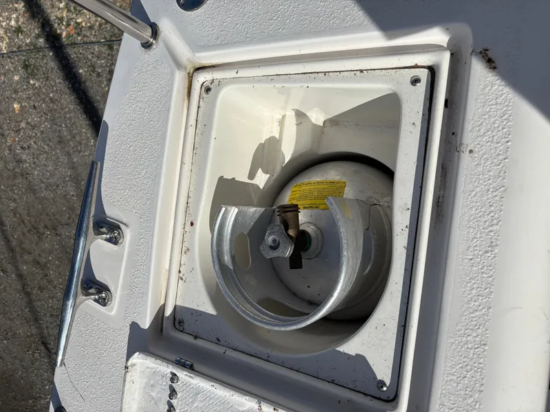 Slide: The Image of Propane tank compartment on a 2000 Catalina 380 sailboat. - 40