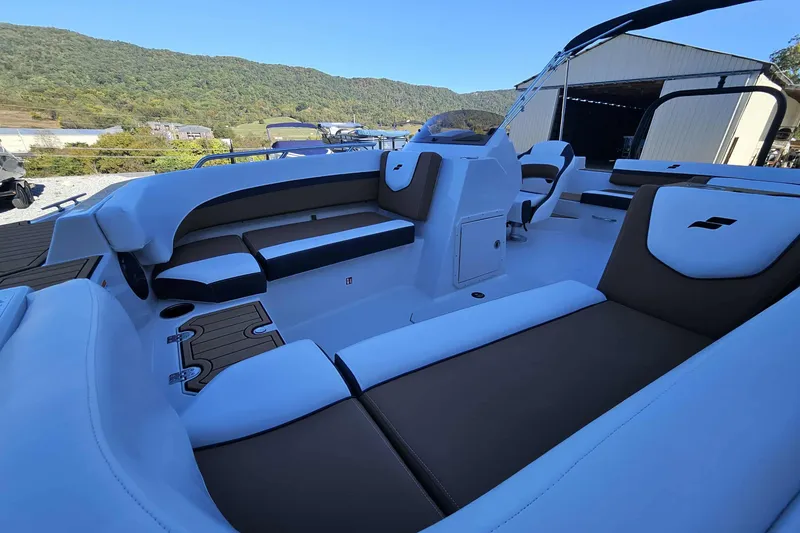 Slide: The Image of 2026 Starcraft SVX 191 OB boat interior with sleek seating and modern design. - 3