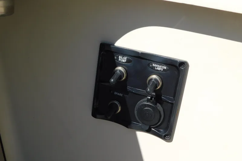 Slide: The Image of 2026 Delta Boatworks Delta D18 on trailer at dealership, under a partly cloudy sky. - 14