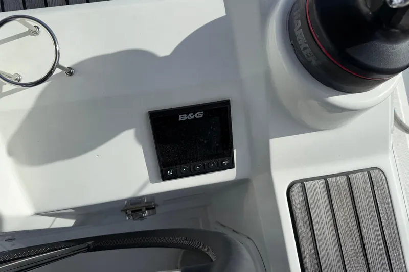Slide: The Image of B&G navigation system on 2021 Beneteau Oceanis 35.1 yacht deck. - 8