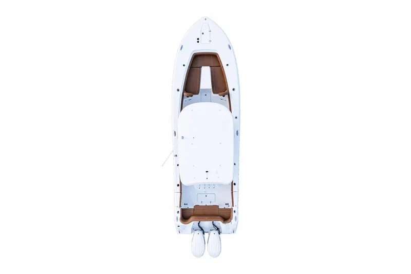 Slide: The Image of Top view of 2026 Sea Hunt Ultra 285 SE boat, showcasing sleek design and spacious layout. - 21