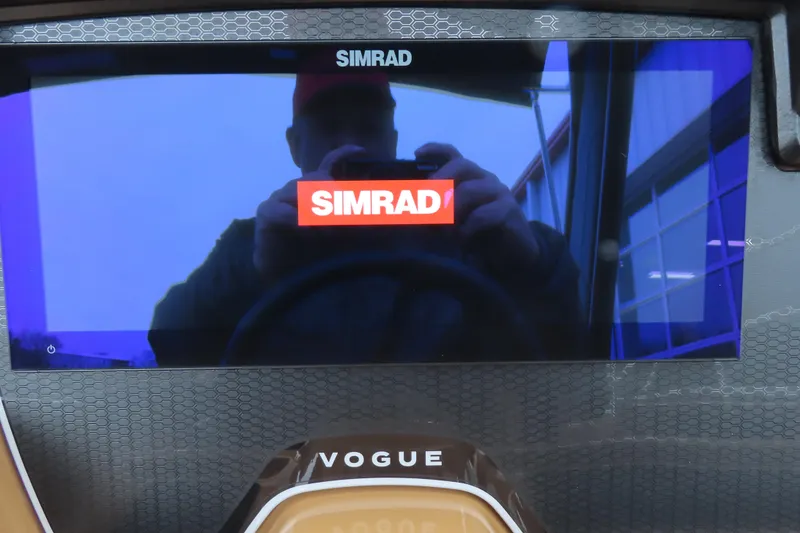 Slide: The Image of Simrad display on 2025 Princecraft Vogue 25 RL boat dashboard. - 17