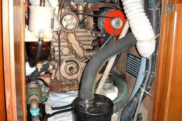 Slide: The Image of Engine compartment of a 1985 Bristol 31.1 Keel Center Board sailboat. - 5