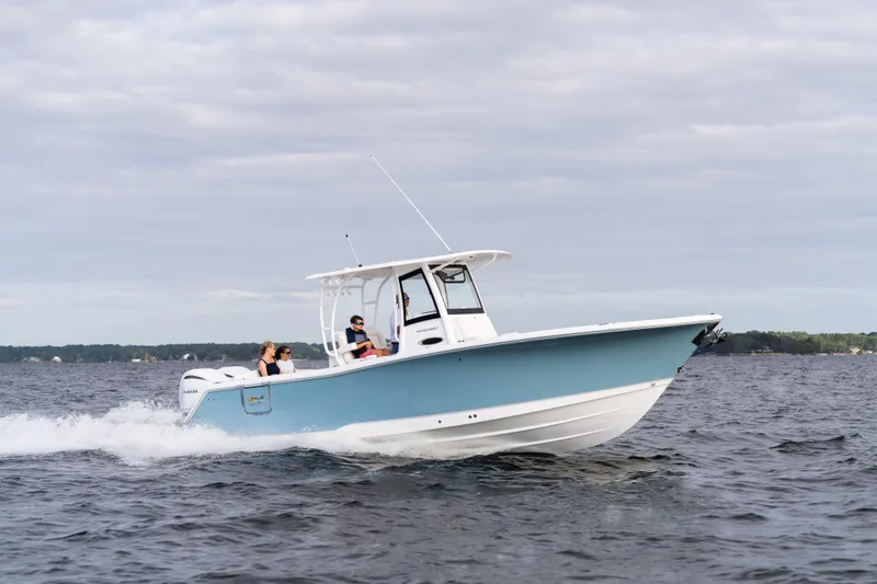Slide: The Image of 2026 Sea Hunt Ultra 285 Coffin Box cruising on open water. - 30