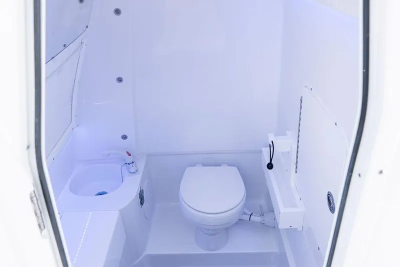 Slide: The Image of Interior of 2026 Sea Hunt Gamefish 28 Coffin Box boat bathroom. - 10