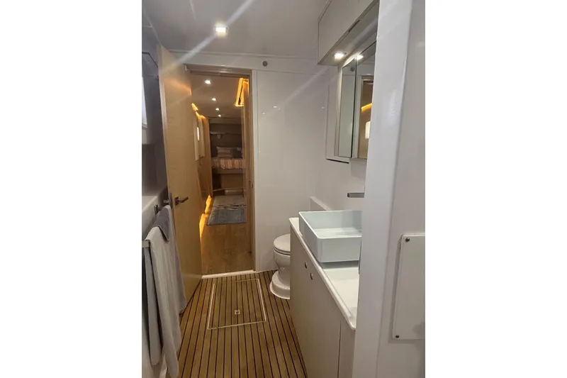 Slide: The Image of Luxurious bathroom interior of 2022 Seawind 1600 yacht with modern fixtures. - 20