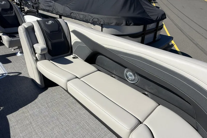 Slide: The Image of Luxurious seating on 2026 Barletta C24UC boat, featuring sleek design and premium materials. - 11