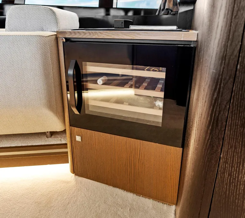 Slide: The Image of Luxury interior of 2021 Sichterman Libertas 54 yacht with modern cabinetry. - 12
