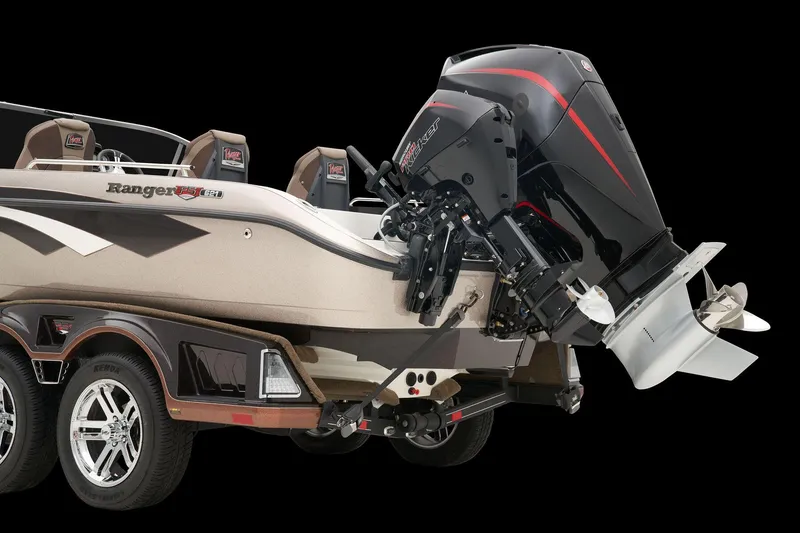 Slide: The Image of 2026 Ranger 621FS Cup Equipped boat dashboard with Garmin navigation system. - 11
