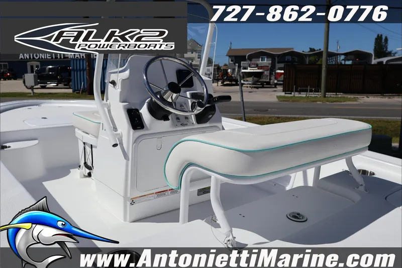 Slide: The Image of 2026 ALK2 Powerboats 17HS model, featuring sleek design and modern controls. - 7