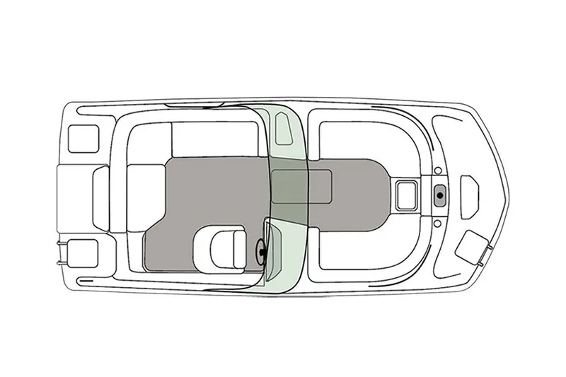 Slide: The Image of Manufacturer Provided Image: Top view layout of 2022 Hurricane SunDeck 187 IO boat. - 4