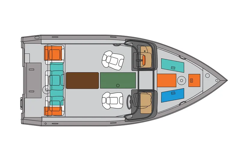 Slide: The Image of Manufacturer Provided Image: Top view layout of 2025 Princecraft Sport 185 boat interior design. - 16