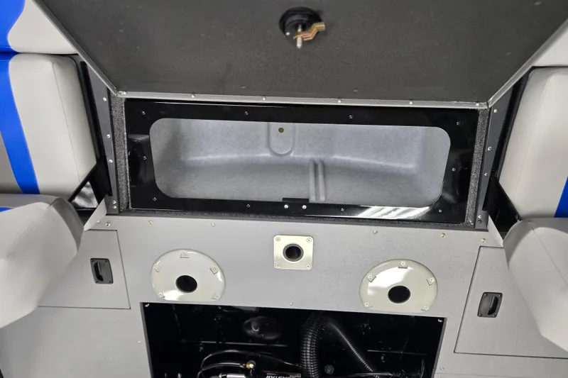 Slide: The Image of Interior view of 2026 Princecraft Sport 188 boat, featuring storage compartment and seating. - 16