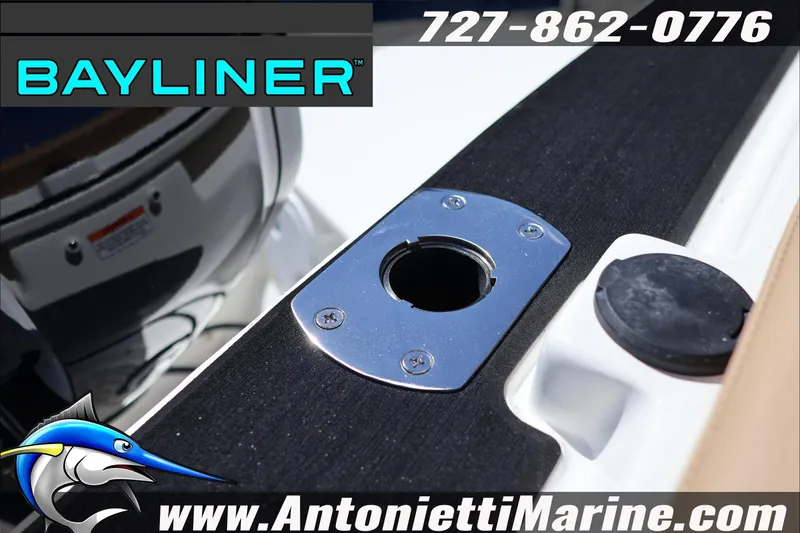 Slide: The Image of 2026 Bayliner V20 boat detail with logo and contact information. - 31