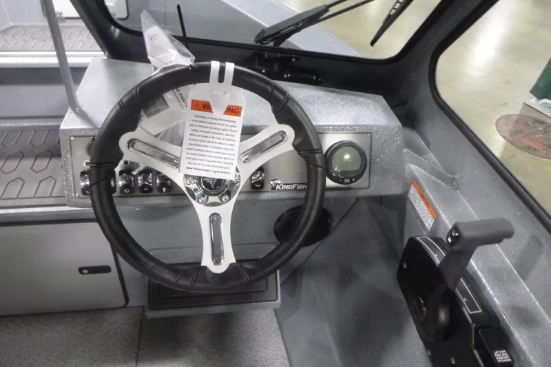 Slide: The Image of Steering wheel and dashboard of 2026 KingFisher 2025 Falcon boat. - 20