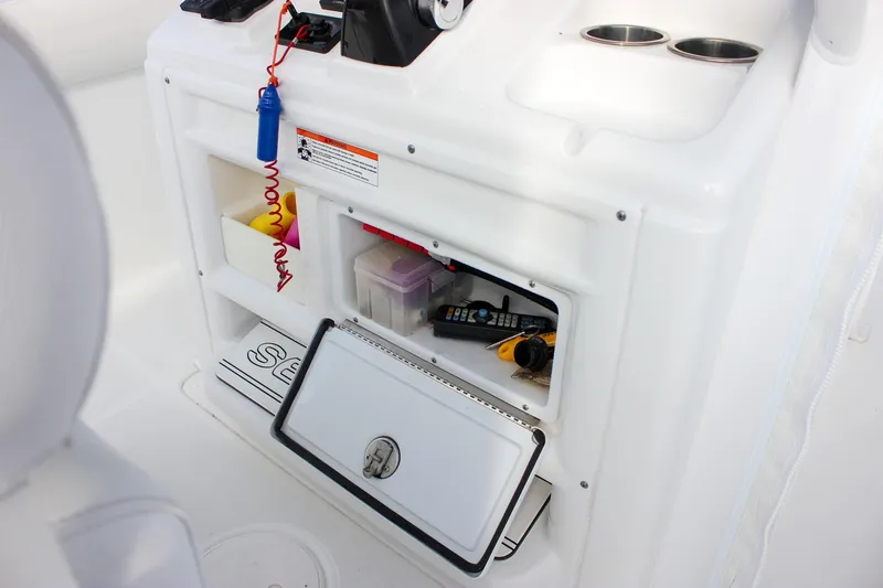 Slide: The Image of 2018 Sea Hunt Gamefish 30 storage compartment with tools and accessories. - 35