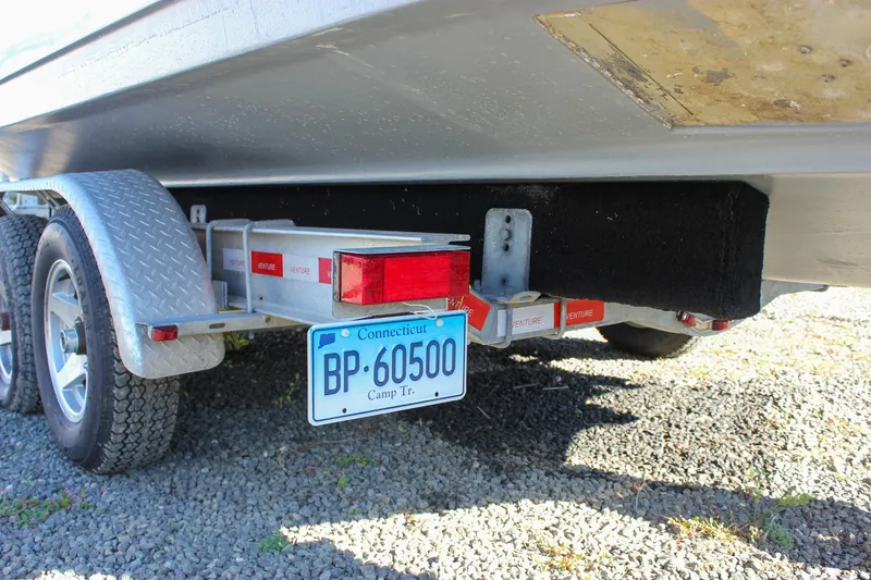 Slide: The Image of Trailer of a 2018 Sea Hunt Gamefish 30 with Connecticut license plate. - 75