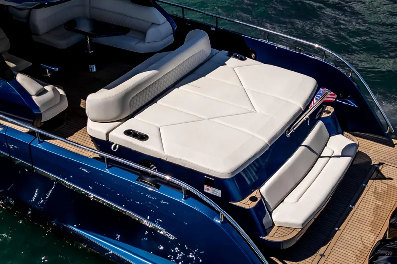 Slide: The Image of Luxurious interior of 2025 Dutch American DA 53 yacht with elegant seating and table. - 19