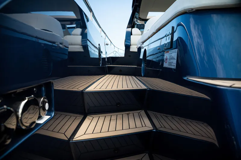 Slide: The Image of Luxurious 2025 Dutch American DA 53 yacht interior with ocean view and elegant seating. - 21