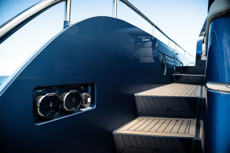 Slide: The Image of Storage compartment of 2025 Dutch American DA 53 boat with safety gear and ropes. - 22