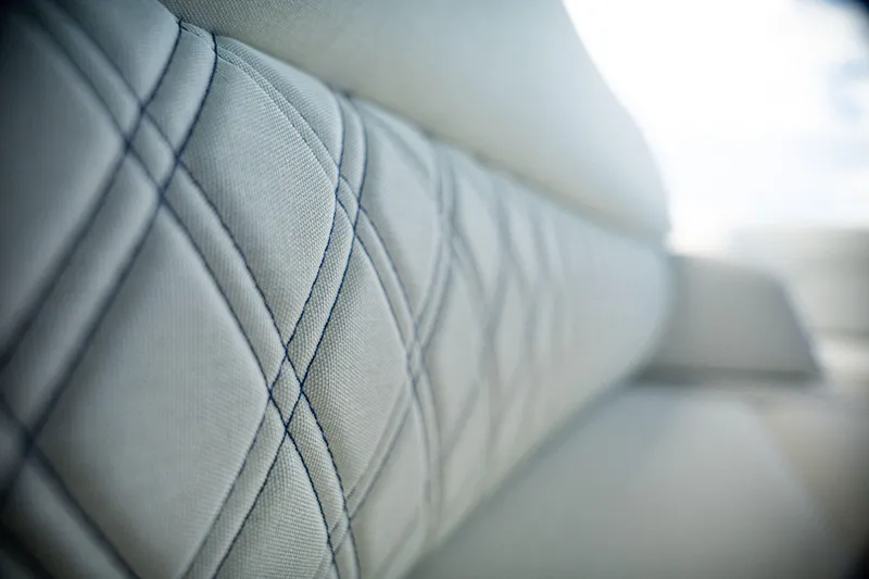 Slide: The Image of Luxurious interior of 2025 Dutch American DA 53 yacht with elegant seating and table. - 29