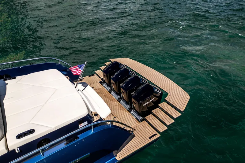 Slide: The Image of 2025 Dutch American DA 53 yacht cruising on open water, showcasing sleek design and powerful engines. - 3