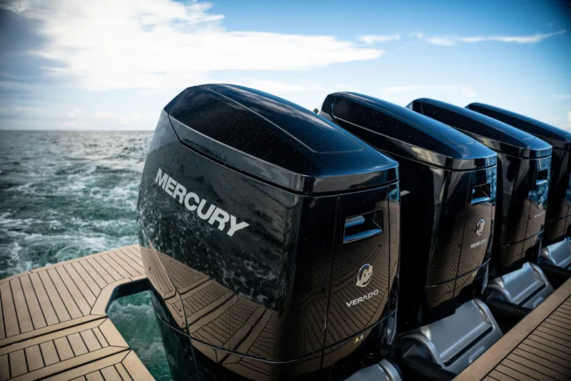 Slide: The Image of Luxurious interior of 2025 Dutch American DA 53 yacht with sleek blue table design. - 36