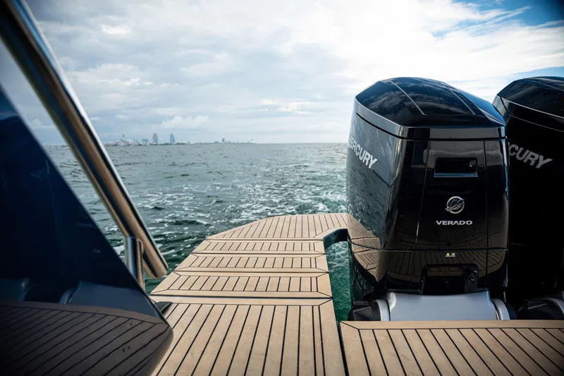 Slide: The Image of Luxurious interior of 2025 Dutch American DA 53 yacht with elegant seating and ocean view. - 37