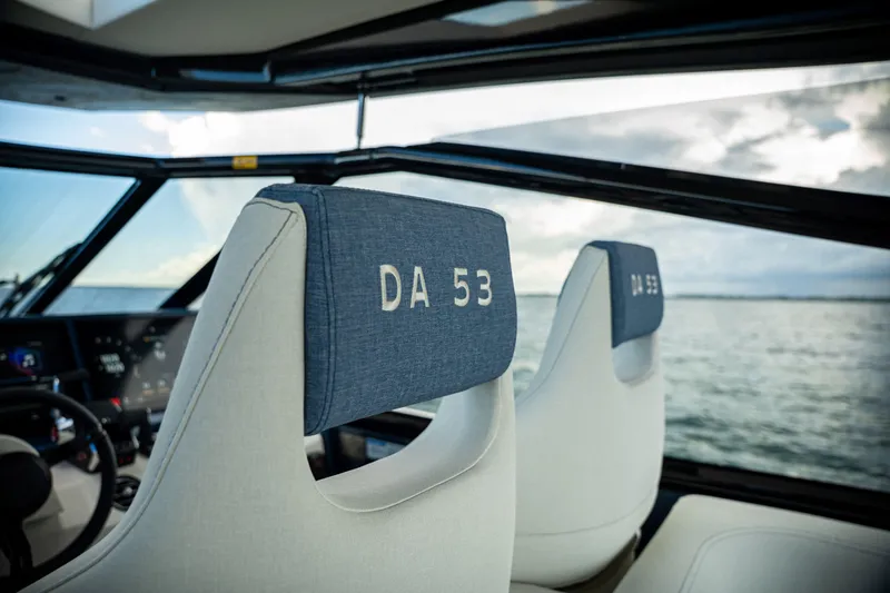Slide: The Image of Luxurious 2025 Dutch American DA 53 yacht cockpit with advanced navigation system. - 47