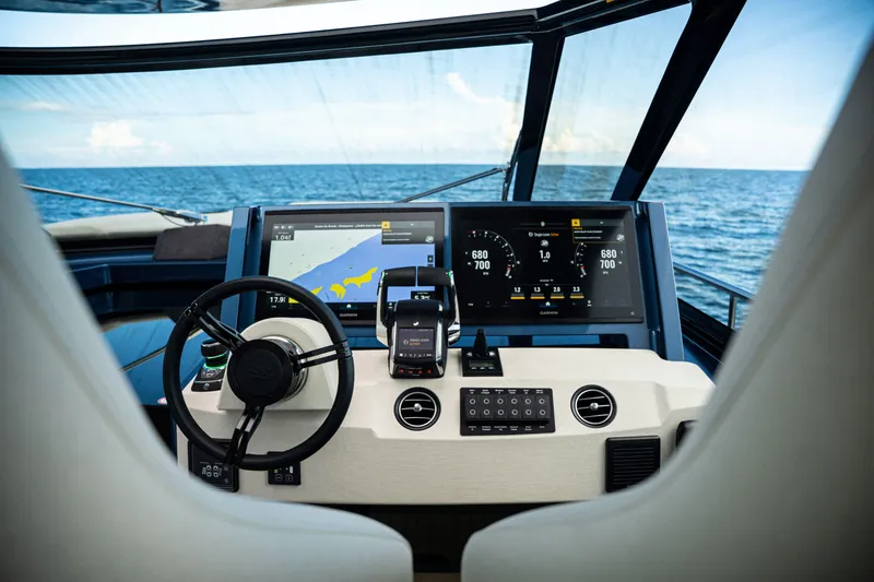 Slide: The Image of Luxurious seating on 2025 Dutch American DA 53 yacht with ocean view. - 67