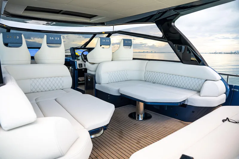 Slide: The Image of Luxurious interior of 2025 Dutch American DA 53 with elegant beige seating. - 75