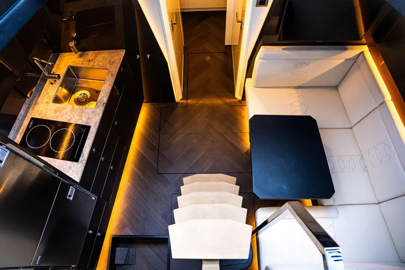 Slide: The Image of Modern kitchen interior with sleek design, featuring a Dutch American DA 53 model, 2025. - 83