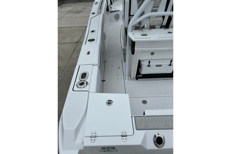 Slide: The Image of 2026 Blackfin 272 CC boat interior, featuring sleek design and modern amenities. - 28