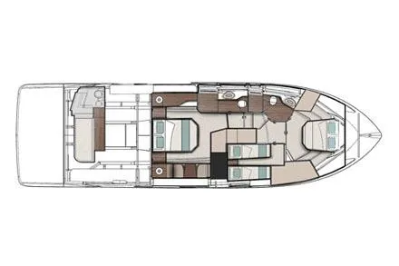 Slide: The Image of Luxurious interior of 2026 Cruisers Yachts 57 Fly with modern amenities and elegant design. - 13