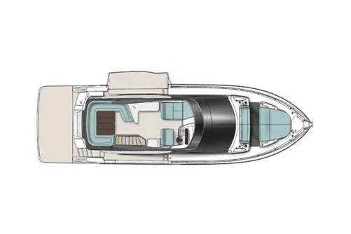 Slide: The Image of Manufacturer Provided Image: Top view layout of 2026 Cruisers Yachts 57 Fly, showcasing spacious deck design. - 11