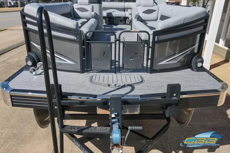 Slide: The Image of 2026 JC 25 Neptoon LG pontoon boat with sleek seating and modern design. - 7