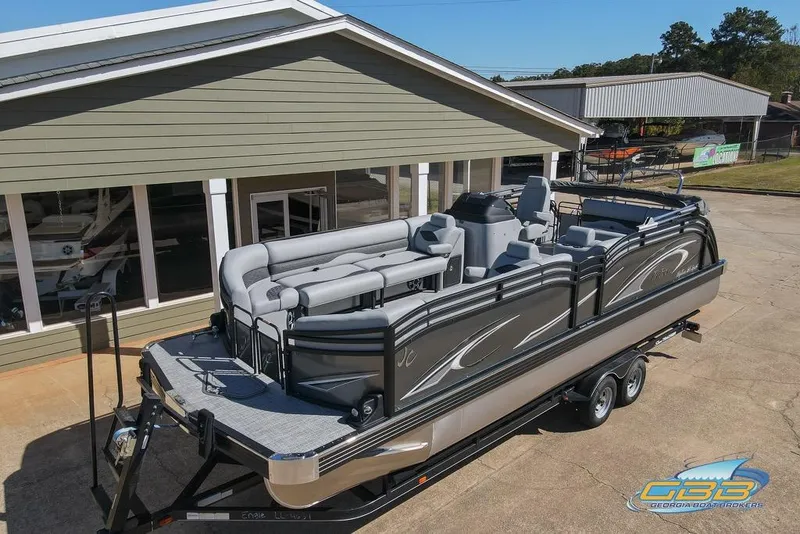 Slide: The Image of 2026 JC 25 Neptoon LG pontoon boat with sleek design and spacious seating. - 15