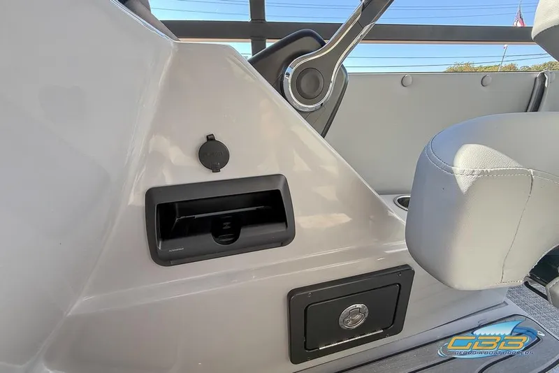 Slide: The Image of Open storage compartment on 2026 JC 25 Neptoon LG boat interior. - 29