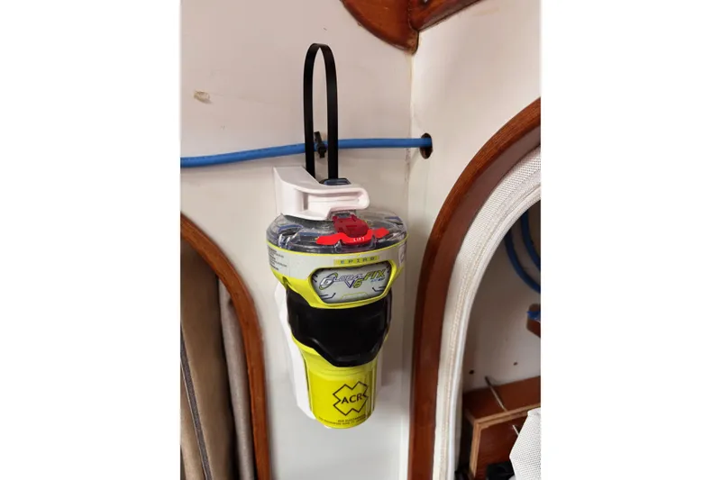 Slide: The Image of Emergency beacon mounted inside a 1993 J Boats J/130 sailboat. - 24