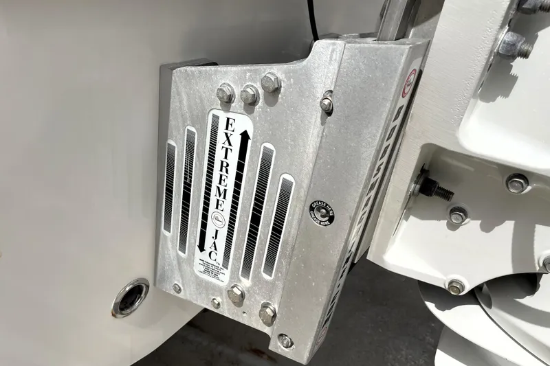 Slide: The Image of 2019 Blue Wave 2800 Pure Hybrid boat with Extreme Jack plate detail. - 16