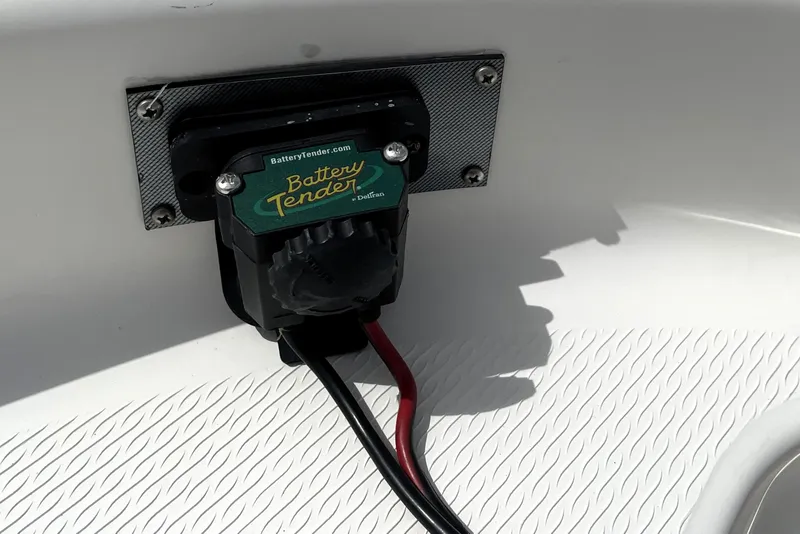 Slide: The Image of Battery Tender charger on 2019 Blue Wave 2800 Pure Hybrid boat. - 26