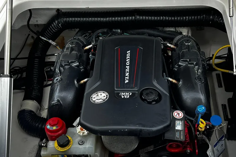 Slide: The Image of Engine compartment of 2020 Chaparral 297 SSX with Volvo Penta 380 V8 engine. - 36