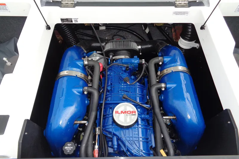 Slide: The Image of Engine compartment of a 2020 MasterCraft XT23 with Ilmor 6.0L MPI engine. - 7